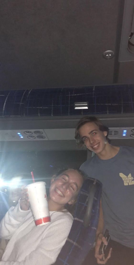 Andrew and Grace posing together on a night out